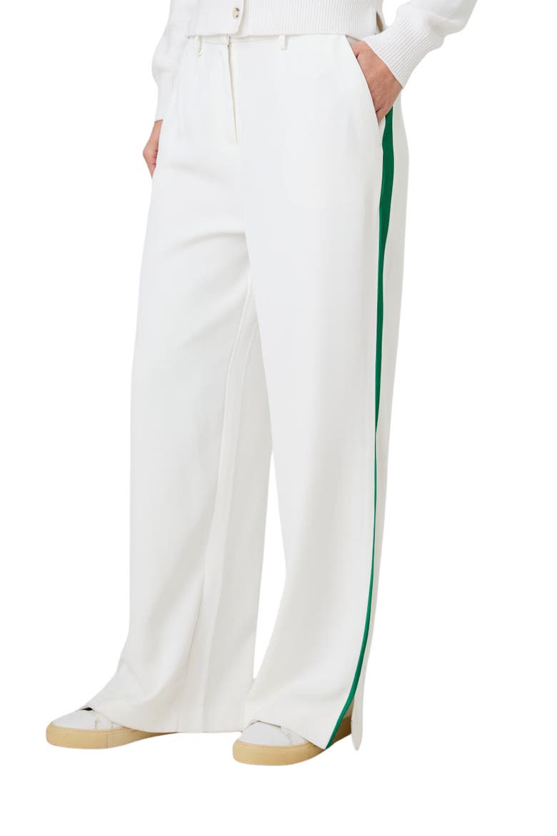 Stripe Side Pants, Main, color, WHITE/TAMBOURINE GREEN