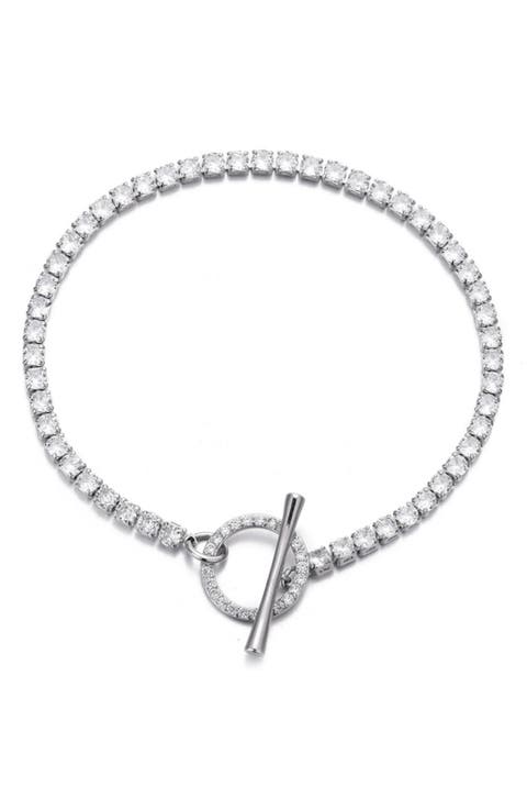 Crystal Toggle Tennis Bracelet