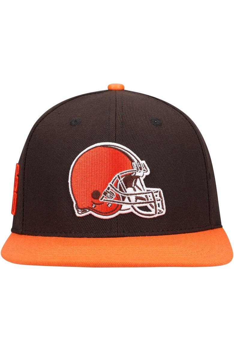 Men's Pro Standard Brown/Orange Cleveland Browns 2Tone Snapback Hat, Alternate, color, Brown