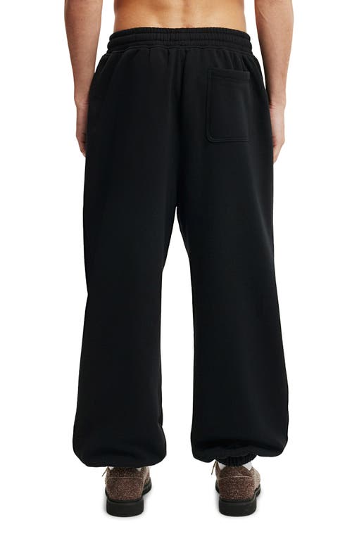 Cotton On Super Baggy Cuffed Track Pant In Black