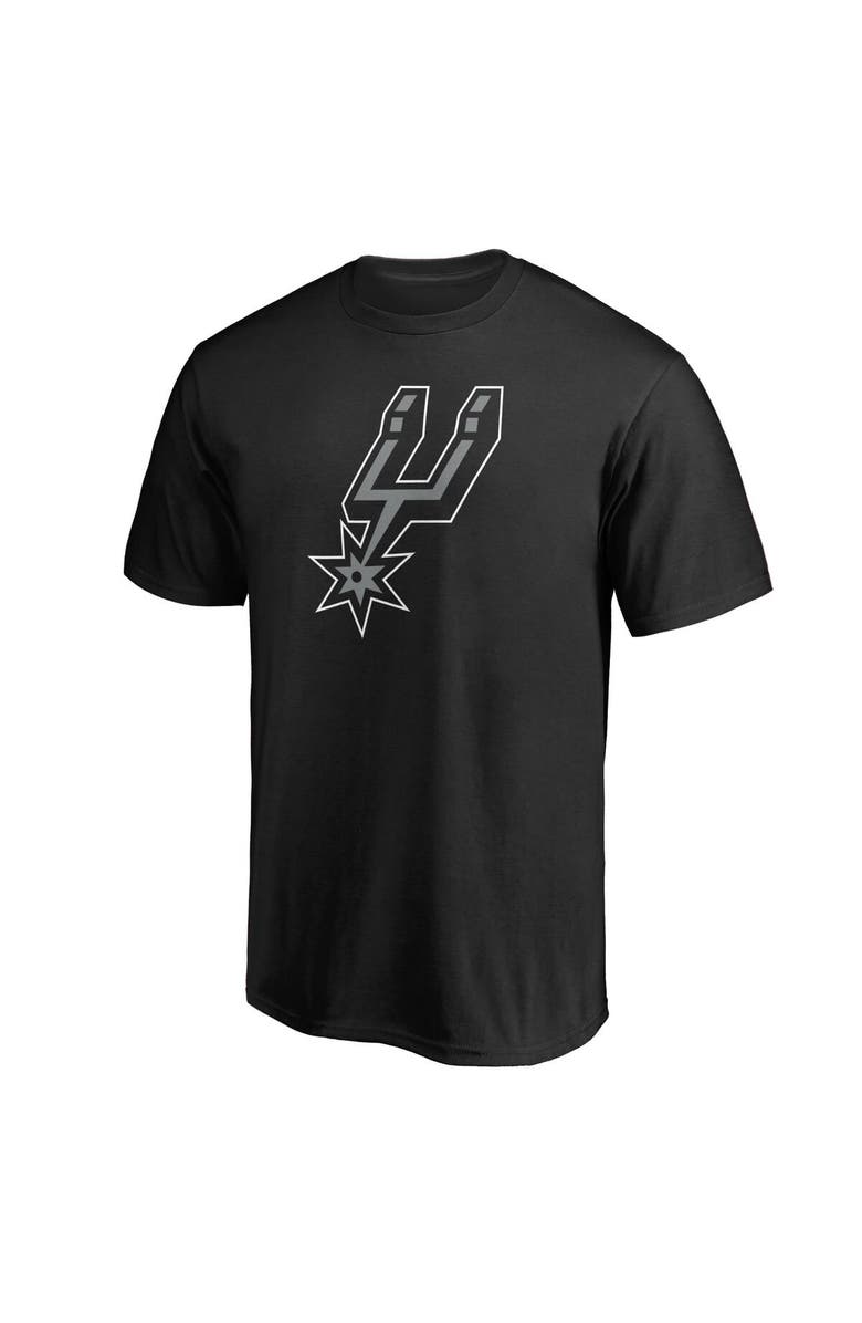 FANATICS Men's Fanatics Branded Black San Antonio Spurs Primary Team Logo T-Shirt, Alternate, color,