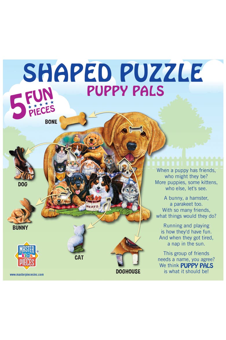 Puppy Pals 100pc Shaped Puzzle, Alternate, color, Multicolor