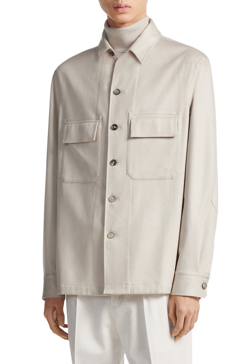 Oasi Cashmere Overshirt, Main, color, ECRU