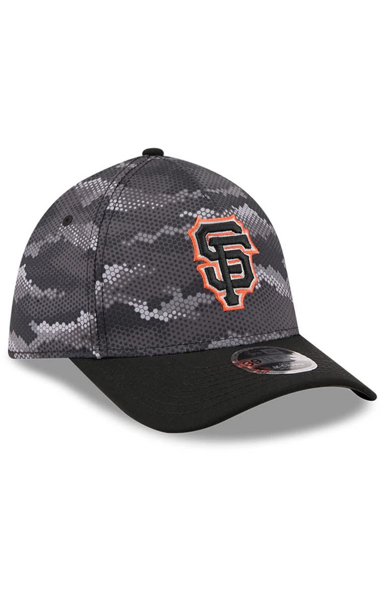 New Era Men's New Era Black San Francisco Giants Camo 39THIRTY A-Frame Flex Hat, Alternate, color, Black
