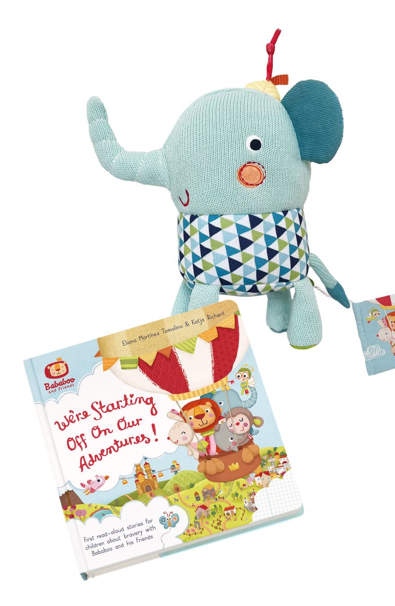 Bababoo and friends<sup>®</sup> Lolo Elephant Adventures Book & Plush Set, Main, color, Mutli / Turquoise