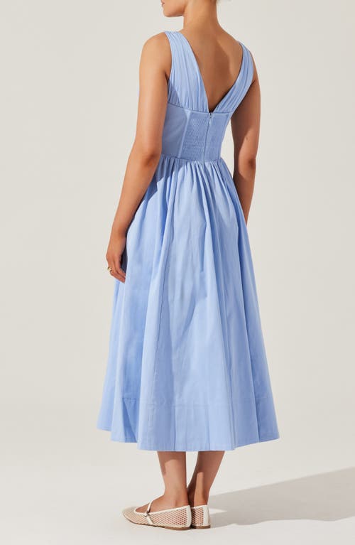 Astr The Label Maili Sleeveless A-line Dress In Blue