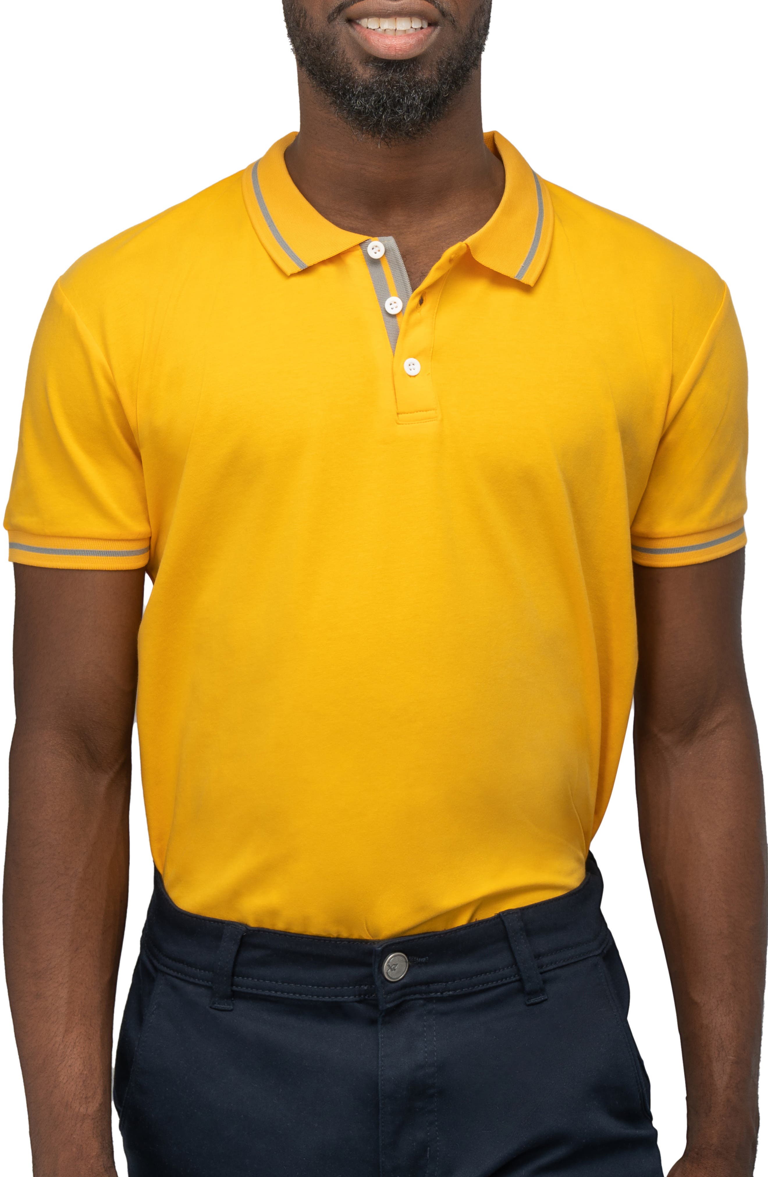 Pipe Trim Knit Polo - image 3