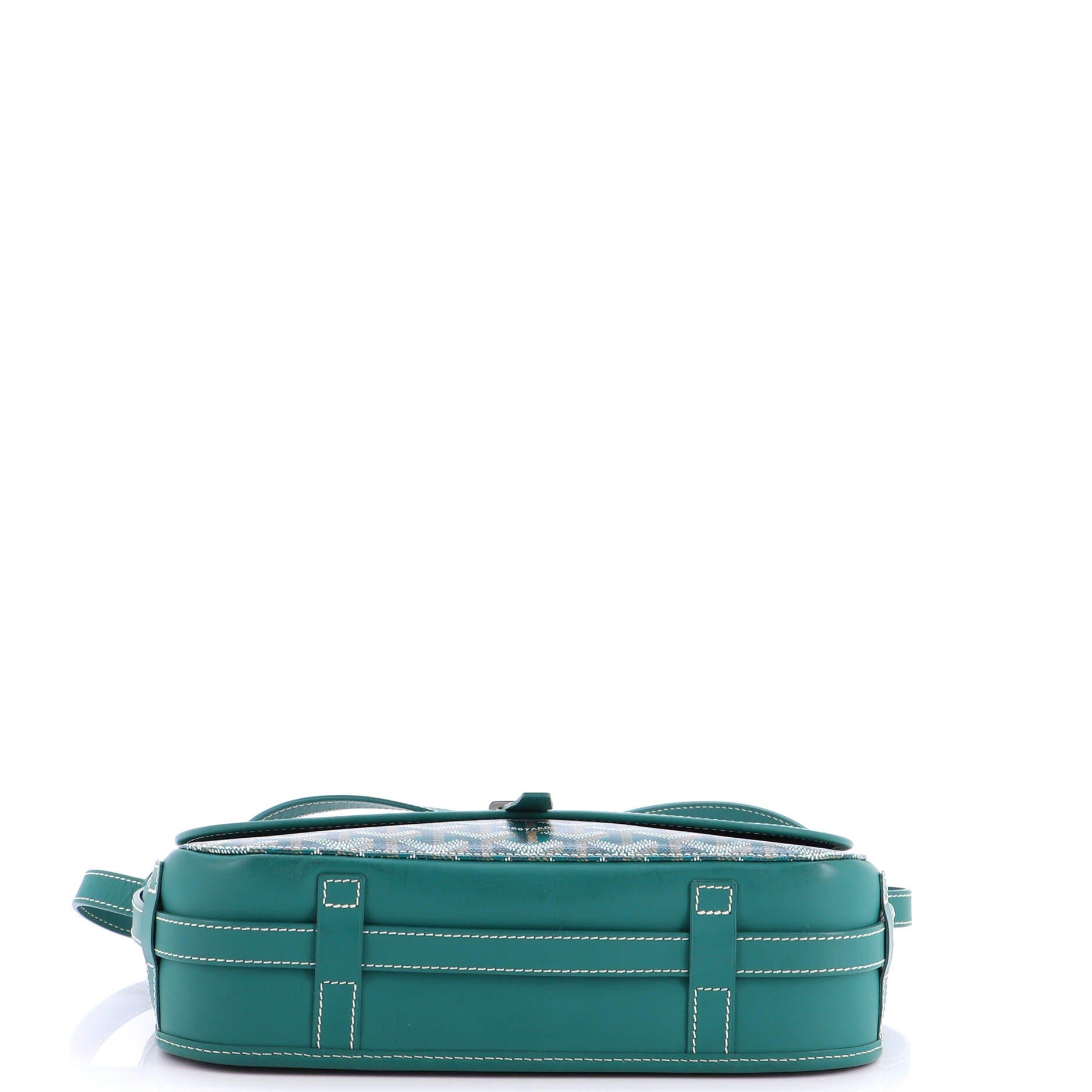 Pre-Owned Goyard Belvedere II Messenger Bag Coated Canvas MM, Alternate, color, Green