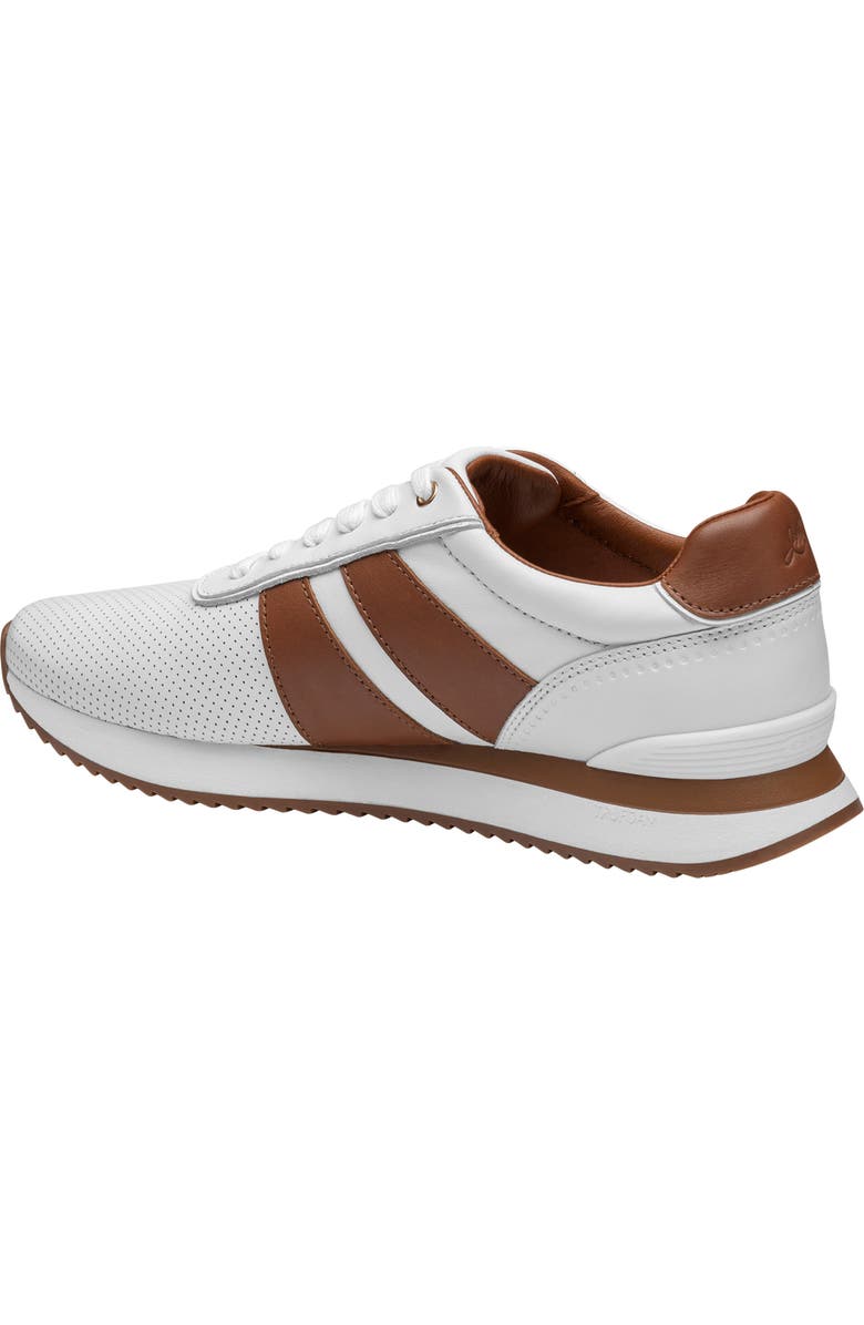 Johnston & Murphy Morgan Sneaker, Alternate, color, White/ Tan Full Grain