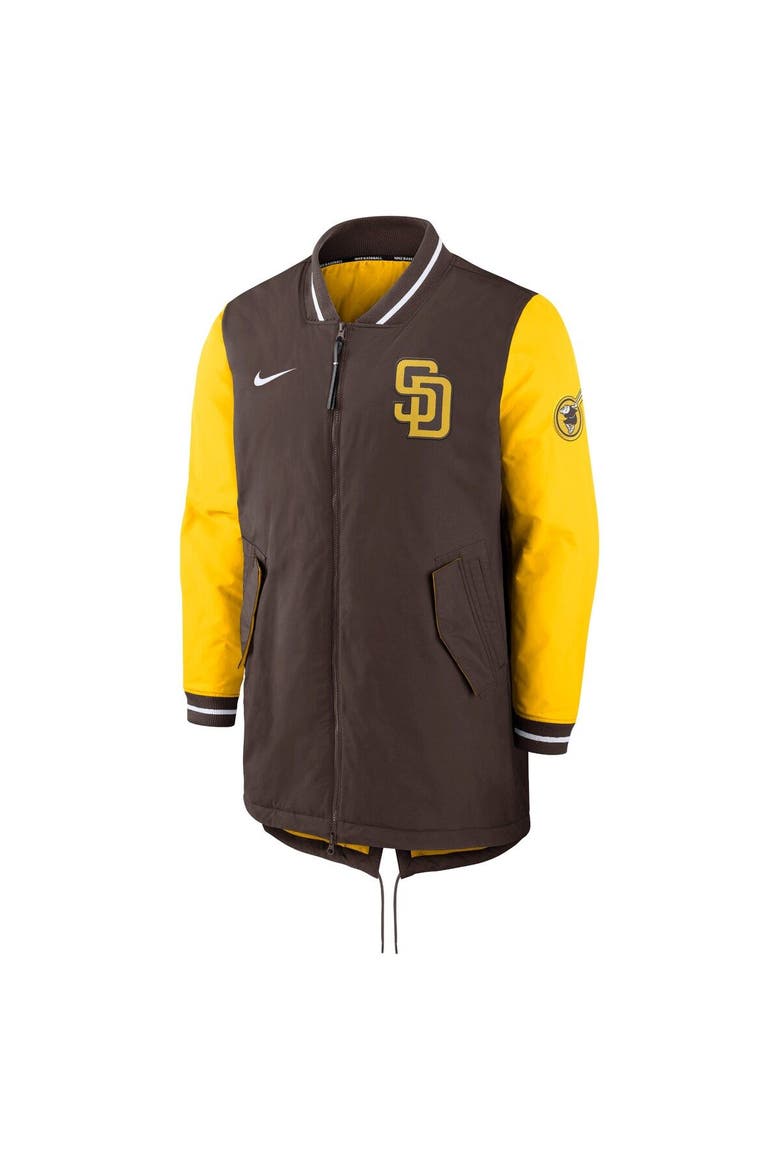 Men's Nike Brown San Diego Padres Authentic Collection Dugout Performance Full-Zip Jacket, Alternate, color, Brown