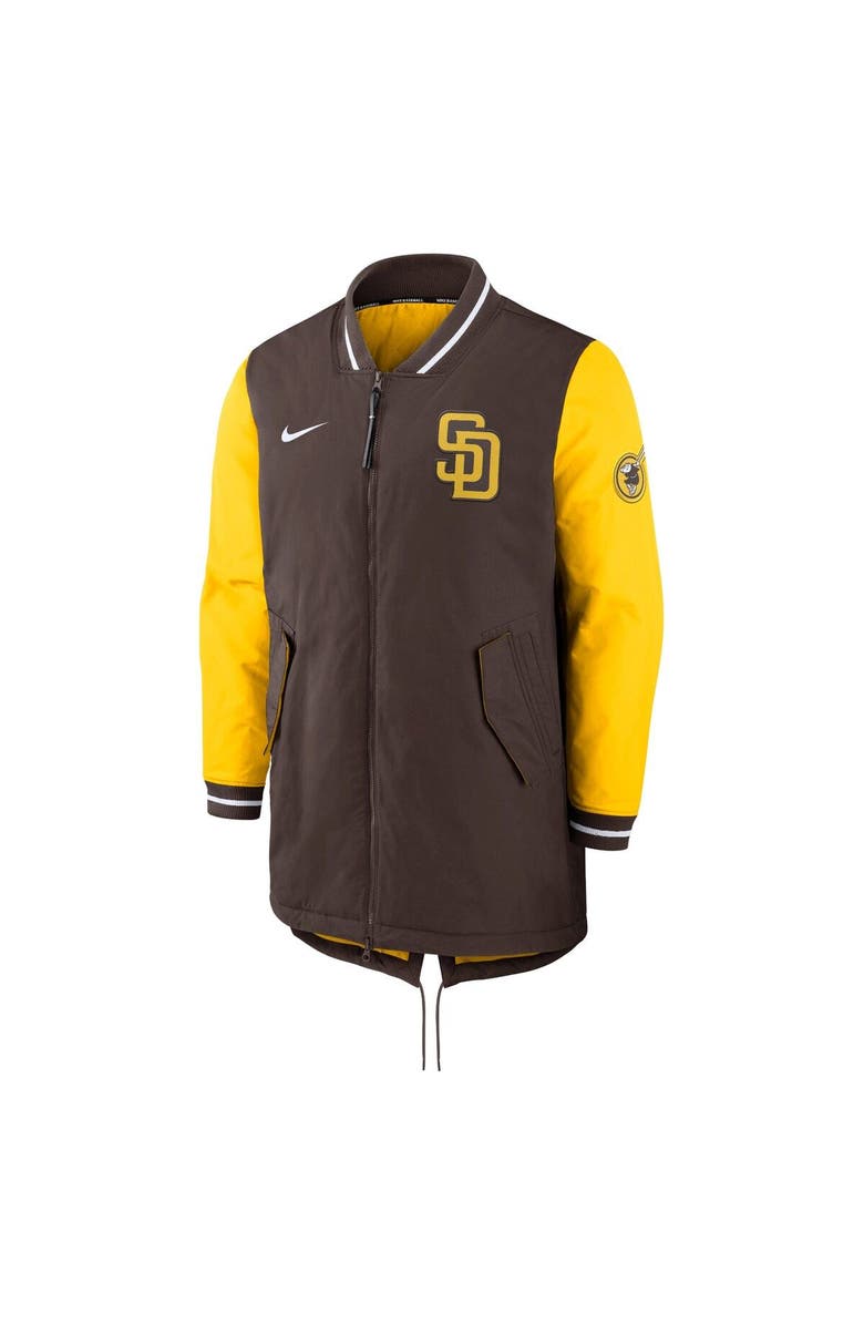 Nike Men's Nike Brown San Diego Padres Authentic Collection Dugout Performance Full-Zip Jacket, Alternate, color, 