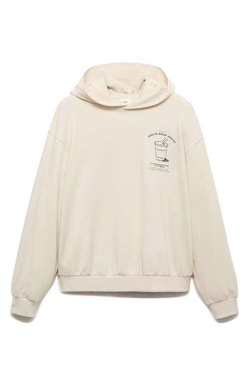 Mango Graphic Print Hoodie In Neutral