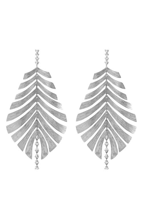 Hueb Bahia 18k White Gold Diamond Drop Earrings