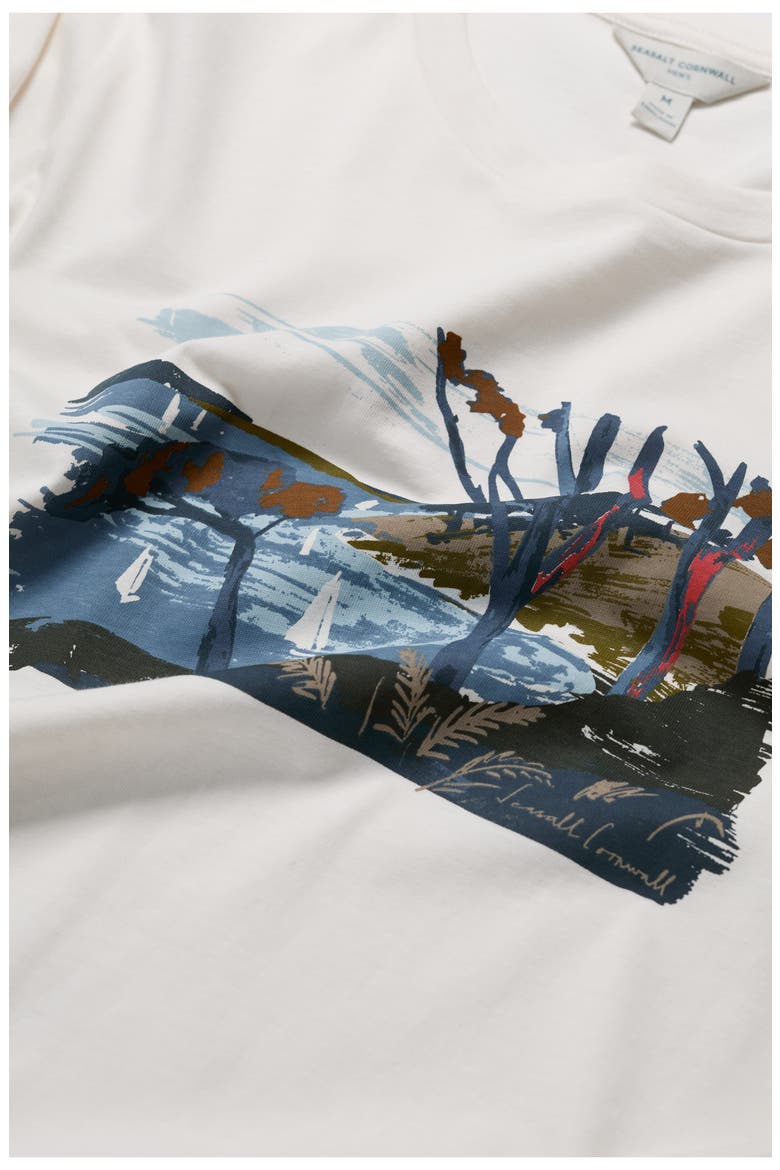 Midwatch Organic Cotton Graphic T-Shirt, Alternate, color, THROUGH THE TREES CHALK