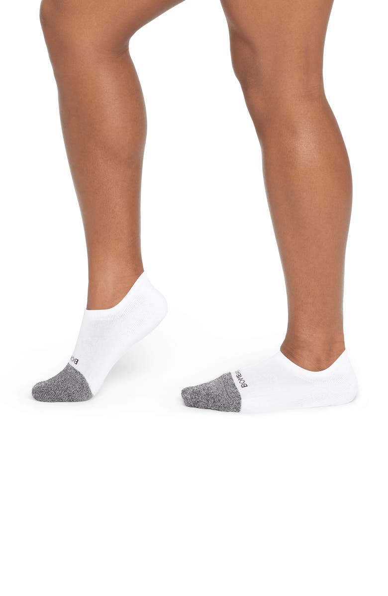 Bombas Solid Cushioned No-Show Socks, Alternate, color, White