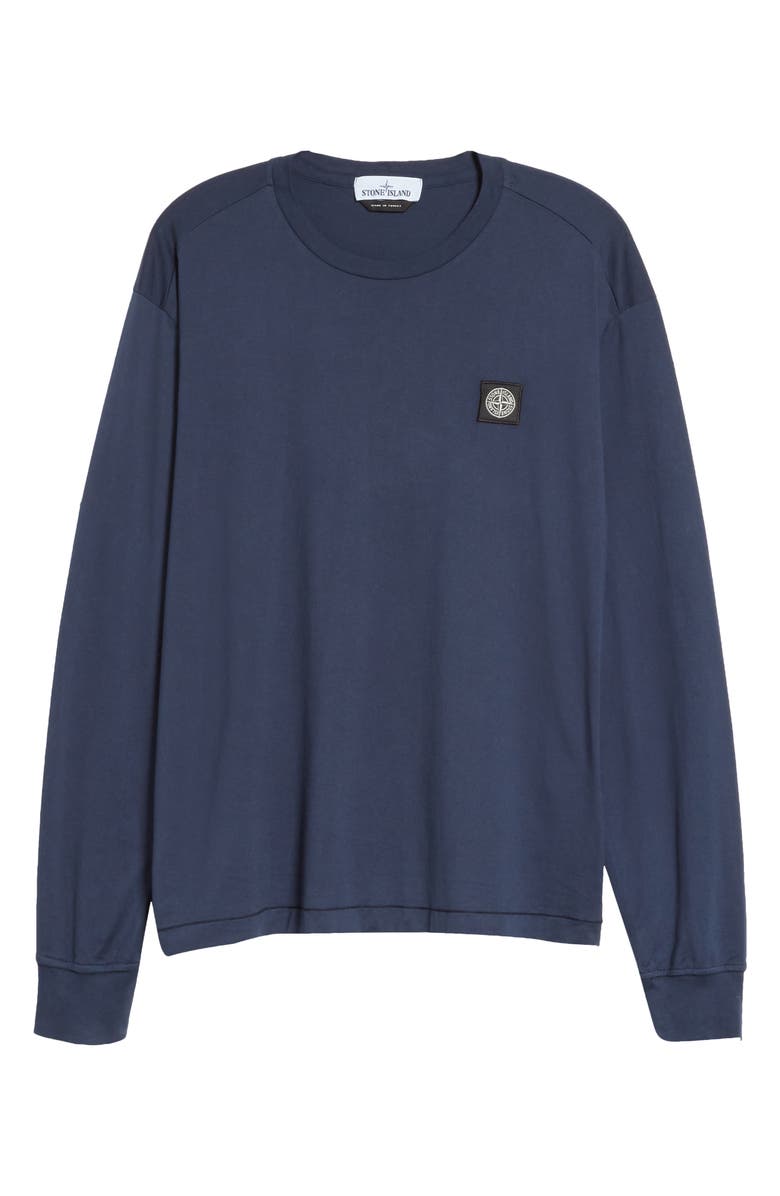Stone Island Logo Patch Long Sleeve T-Shirt, Alternate, color, 