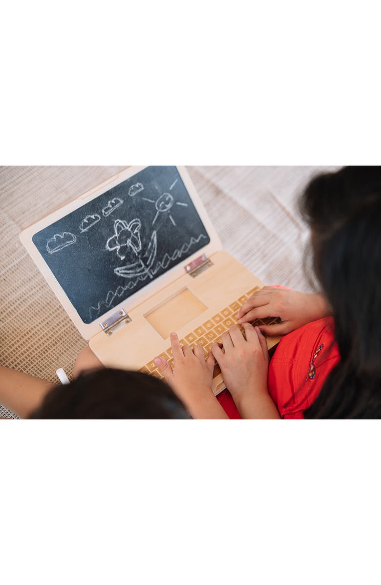 Wonder & Wise by Asweets Nonstop Chalkboard Wooden Play Laptop, Alternate, color, Multi
