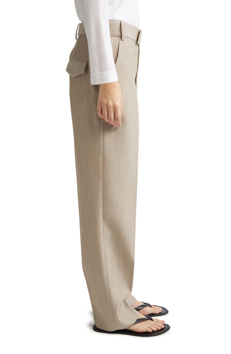 PARTOW Morrison Straight Leg Virgin Wool Pants, Alternate, color, Oat