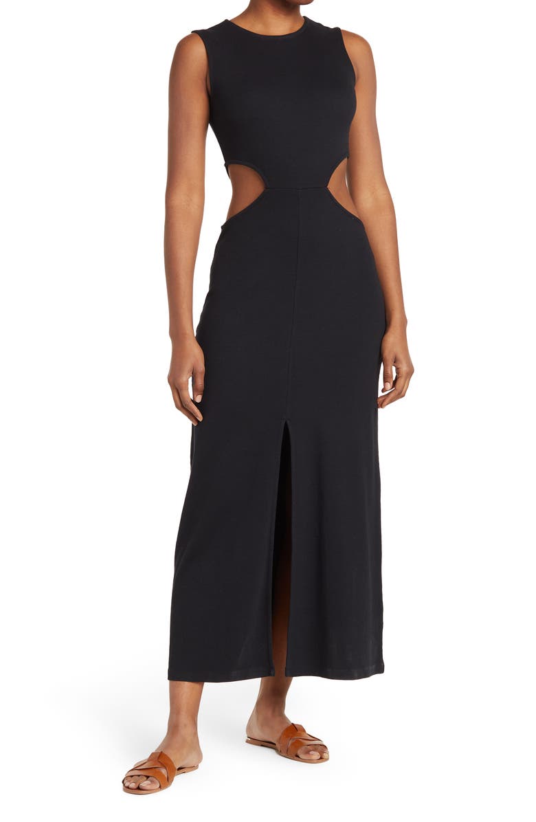 Melrose and Market Sleeveless Cutout Maxi Dress, Main, color, 