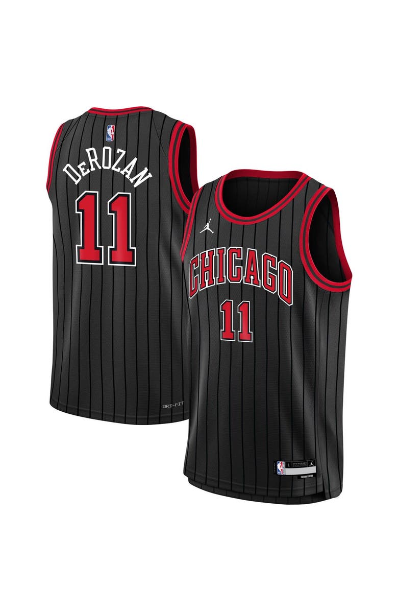 Jordan Brand Youth Jordan Brand DeMar DeRozan Black Chicago Bulls Swingman Jersey - Statement Edition, Main, color,
