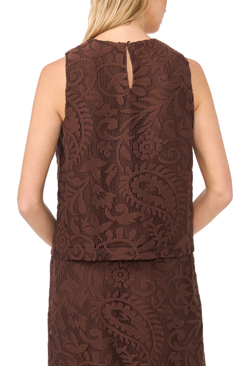 Lace Sleeveless Top, Alternate, color, CHICORY COFFEE
