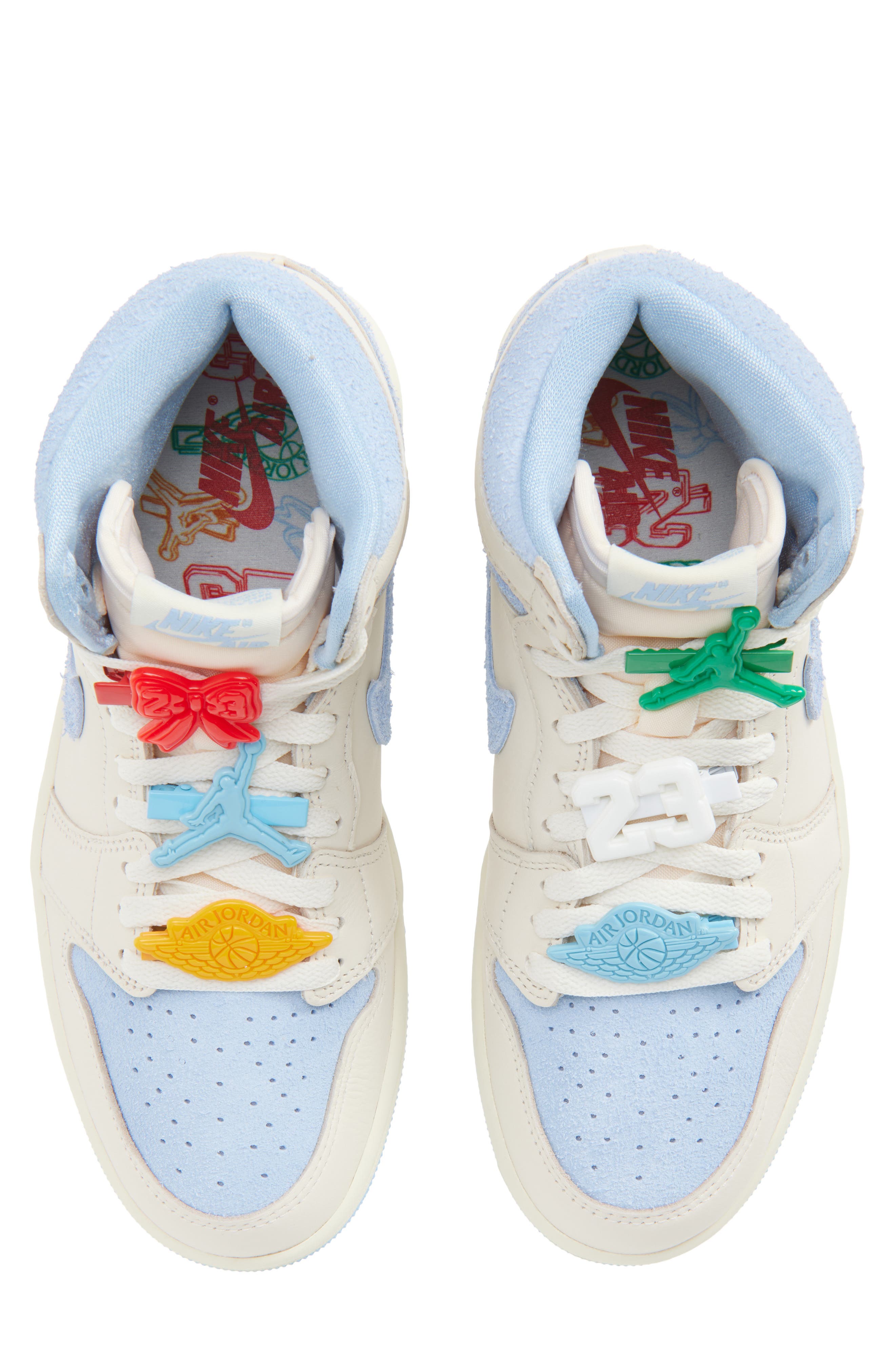 Jordan Air Jordan 1 Retro High Basketball Sneaker, Alternate, color, Pale Ivory/ Psychic Blue/ Milk