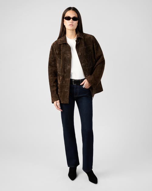 Weworewhat X Premium Suede Button Front Jacket In Brown