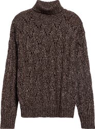Eleventy Pointelle Turtleneck Sweater