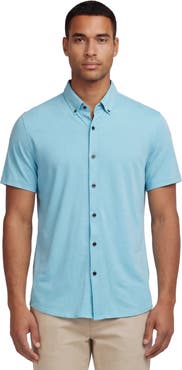 Lords of Harlech Mens Merino Wool Button-up Shirt