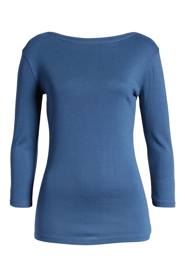 Three Quarter Sleeve Tee, Alternate, color, BLUE ENSIGN