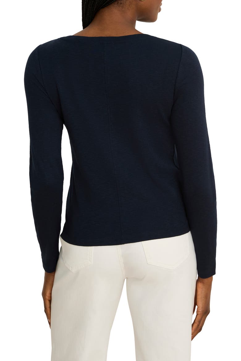 Cape Rib Cotton Blend Boat Neck Top, Alternate, color, DARK INDIGO