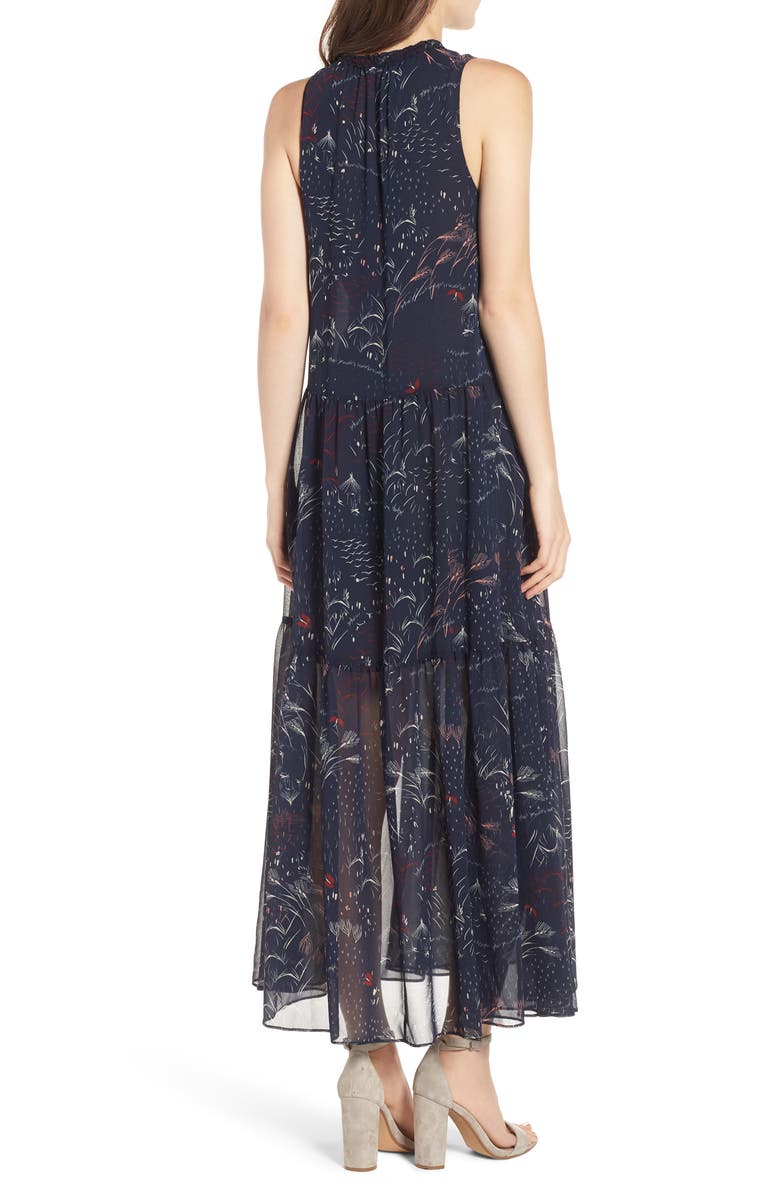 Chelsea28 Print Tiered Maxi Dress, Alternate, color, 