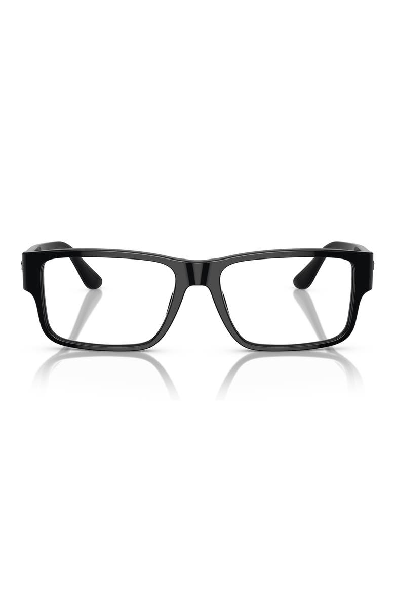 57mm Rectangle optical glasses, Main, color, BLACK
