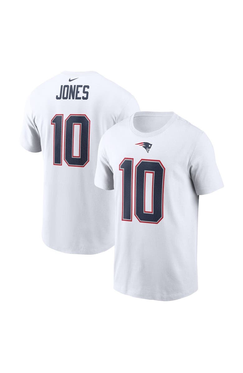 Nike Men's Nike Mac Jones White New England Patriots Player Name & Number T-Shirt, Main, color, 
