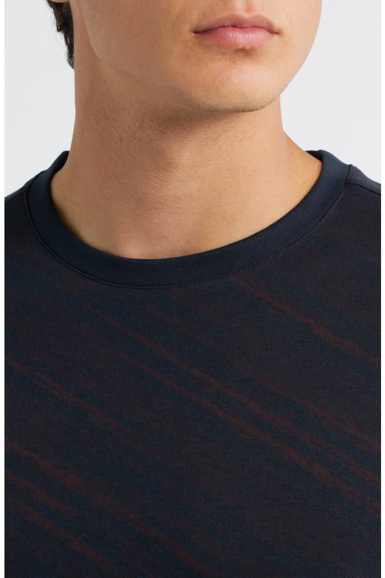 Domenico Long Sleeve Cotton Blend T-Shirt, Alternate, color, NAVY/ DARK RED