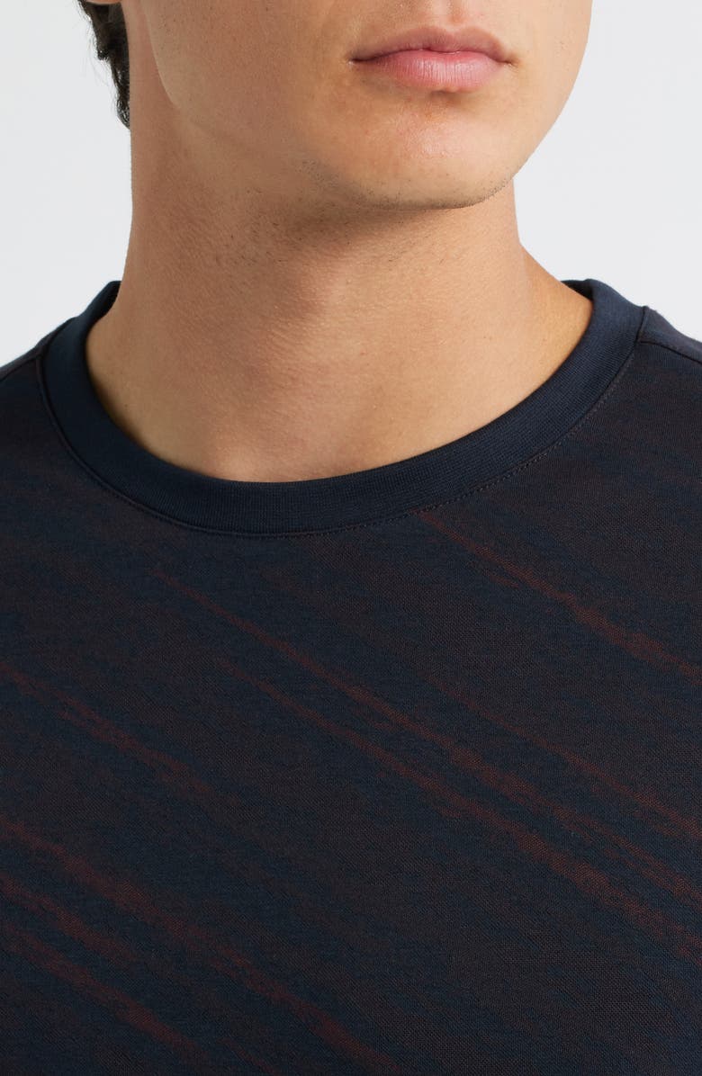 Robert Barakett Domenico Long Sleeve Cotton Blend T-Shirt, Alternate, color, Navy/ Dark Red