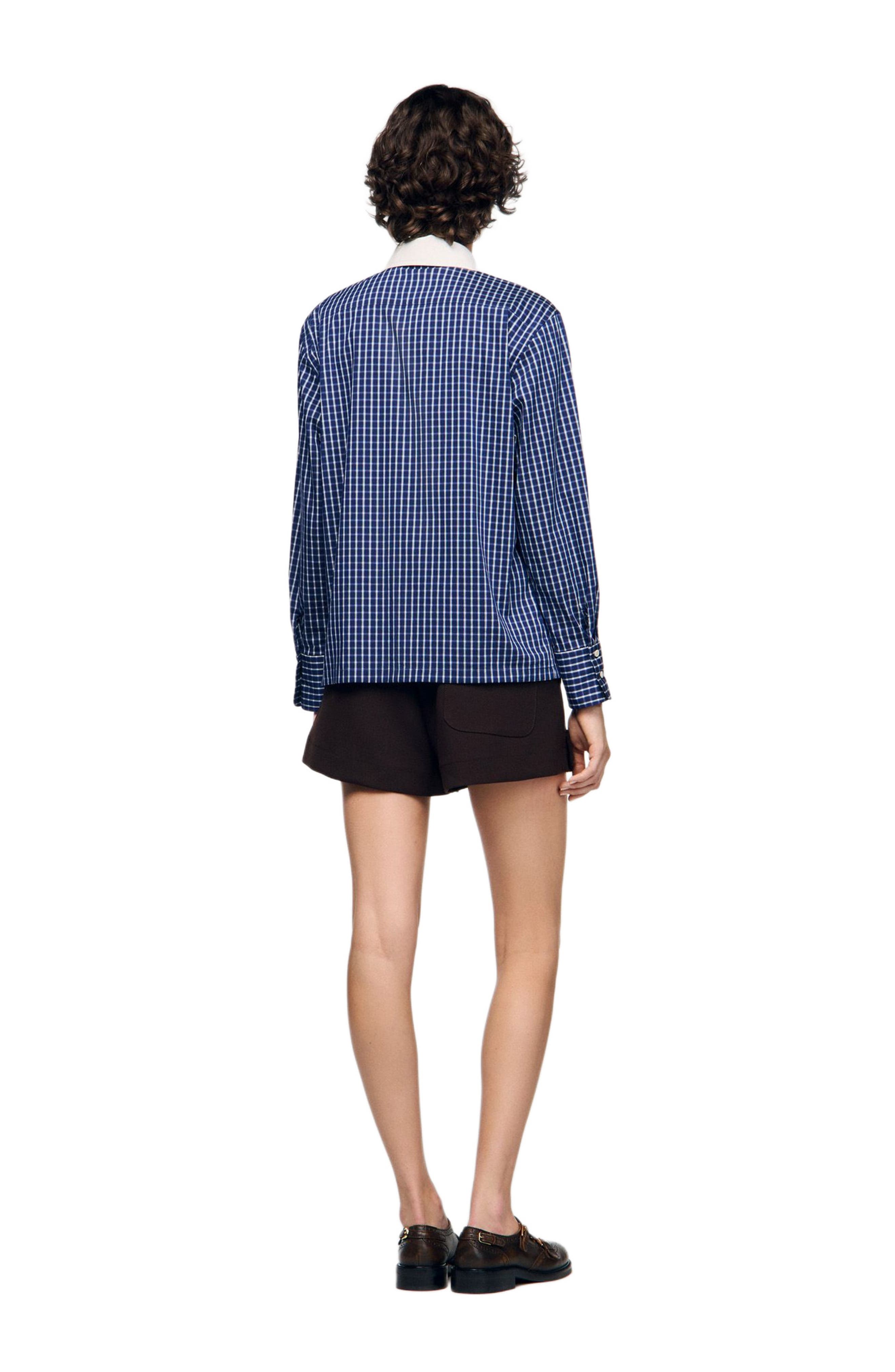 Checkered shirt with removable tie - image 2