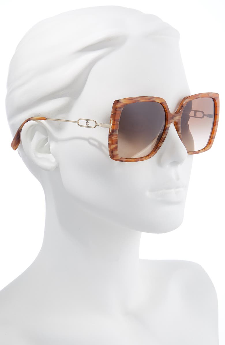 Burberry 57mm Gradient Square Sunglasses, Alternate, color,