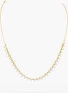 Everlee Reverse Pear Half Tennis Lab Diamond Necklace in 14K