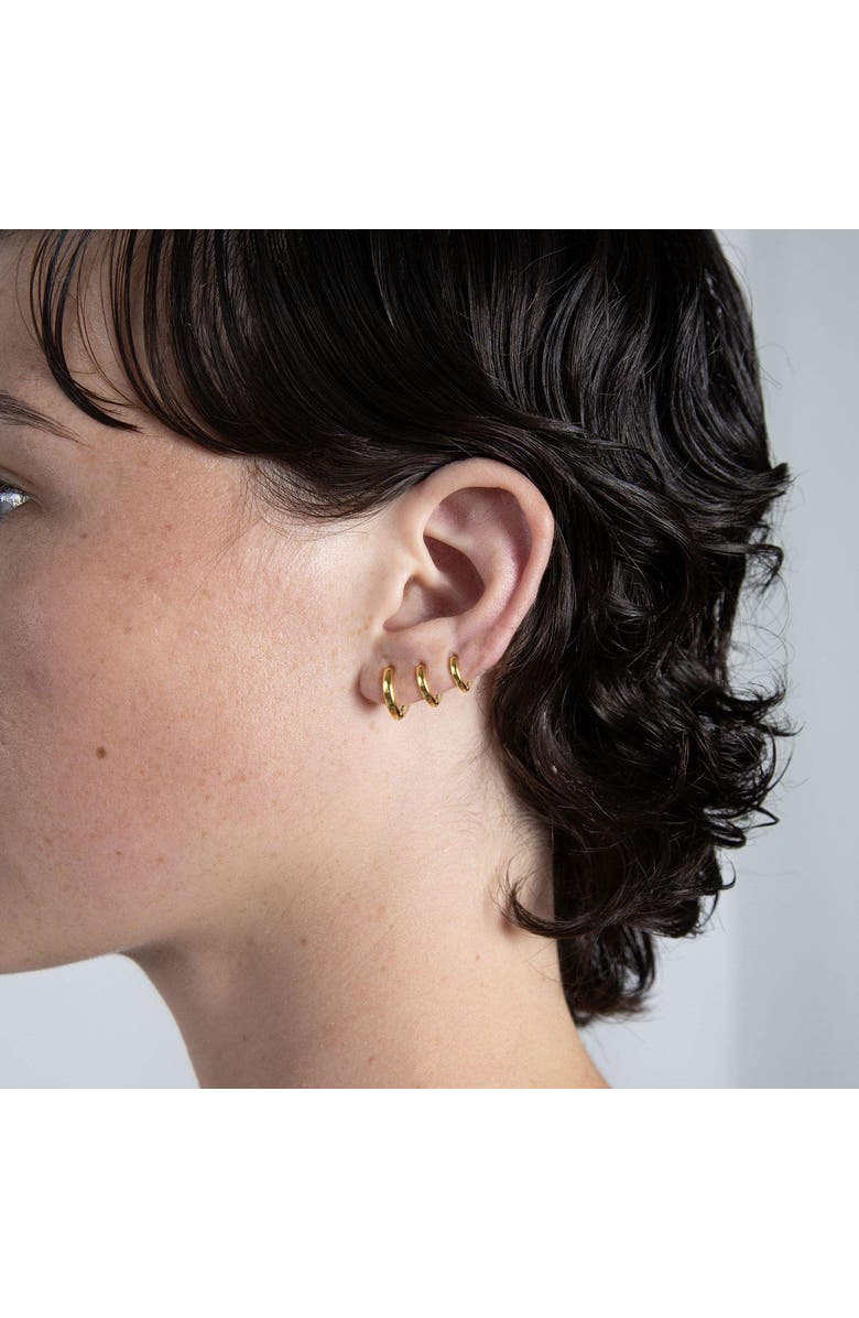 Outofoffice Gold Seven Mm Huggie Hoop Earring, Alternate, color, Gold