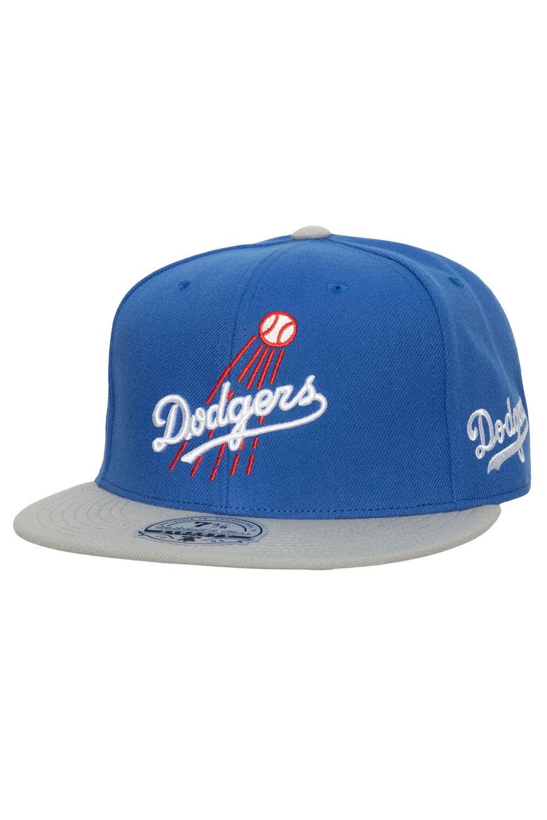 Men's Mitchell & Ness Royal/Gray Los Angeles Dodgers Bases Loaded Fitted Hat, Main, color, Royal