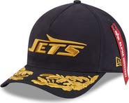 New Era x Alpha Industries Men's New Era x Alpha Industries Black New York Jets A-Frame 9FORTY Adjustable Hat