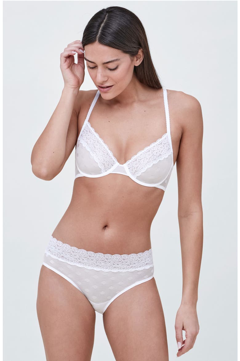 Dare Unlined Underwire Bra, Alternate, color, WHITE
