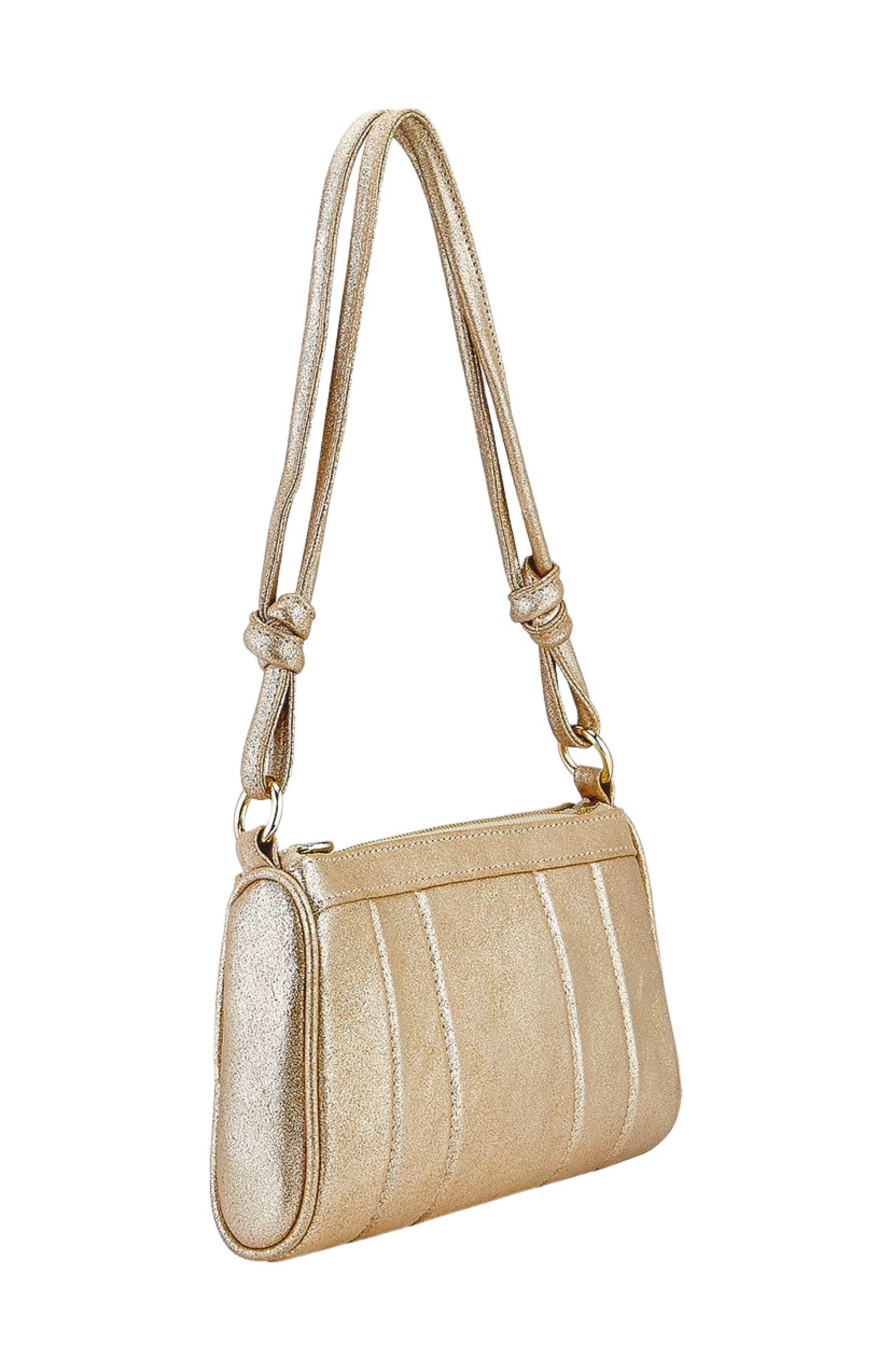 GiGi New York MAGGIE SHOULDER BAG, Alternate, color, Platinum Metallic