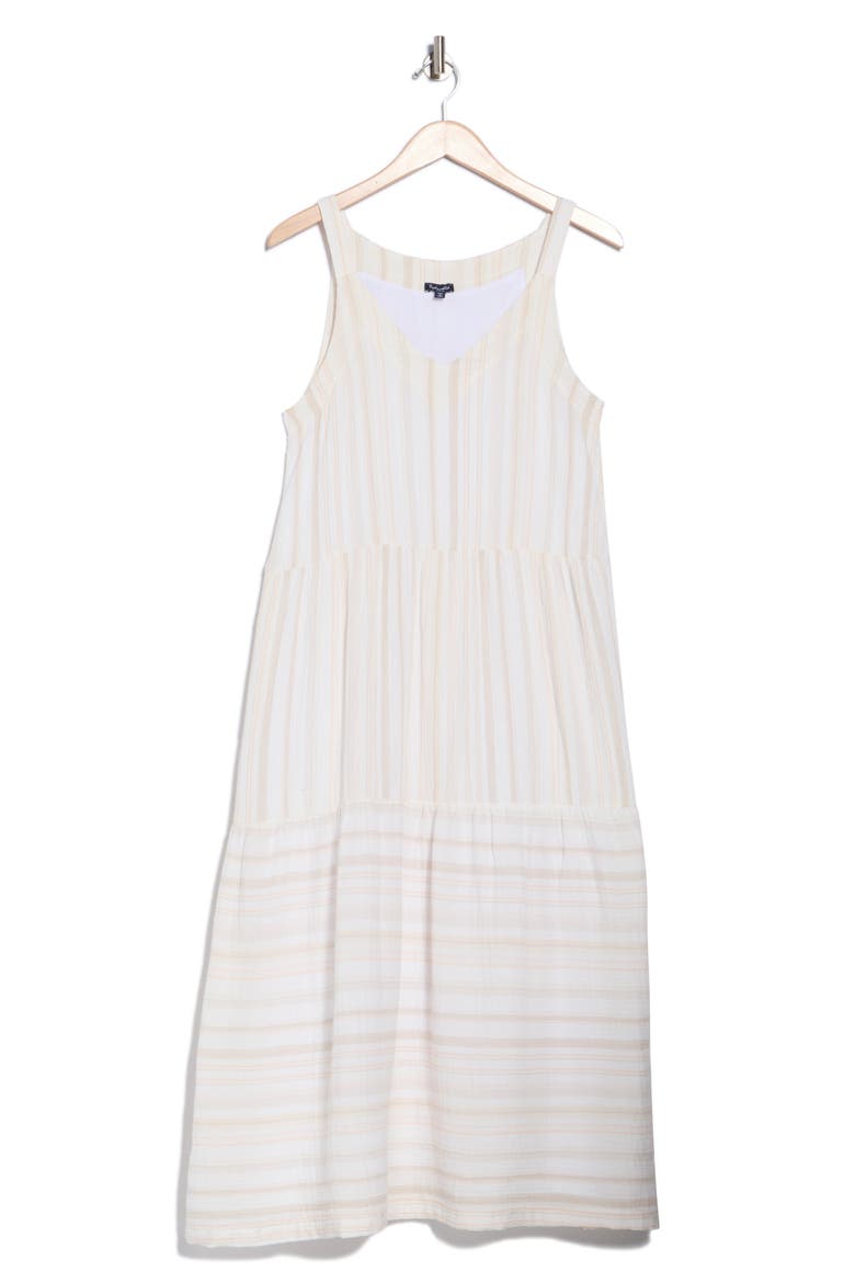 Wynona Midi Dress, Alternate, color, FAWN BEIGE STRIPE