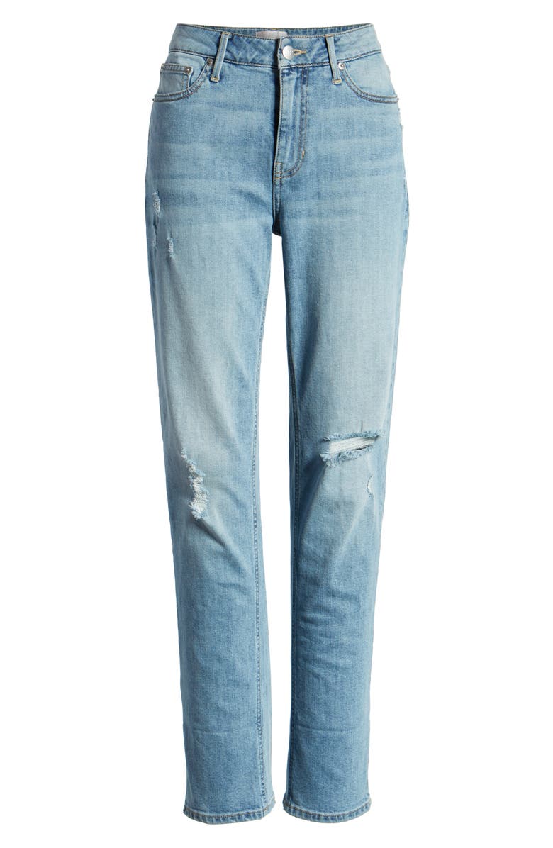 Rachel Parcell High Waist Girlfriend Jeans, Alternate, color,