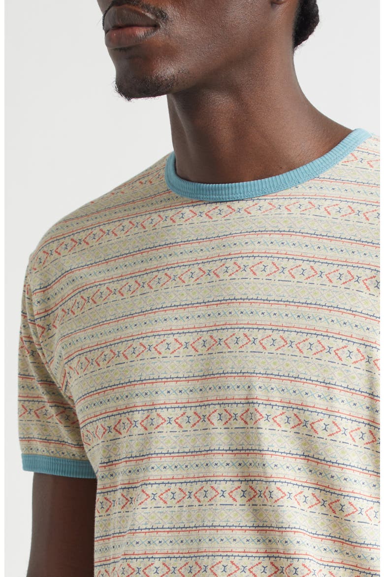 Southwestern Print Ringer T-Shirt, Alternate, color, CREAM/ MULTI