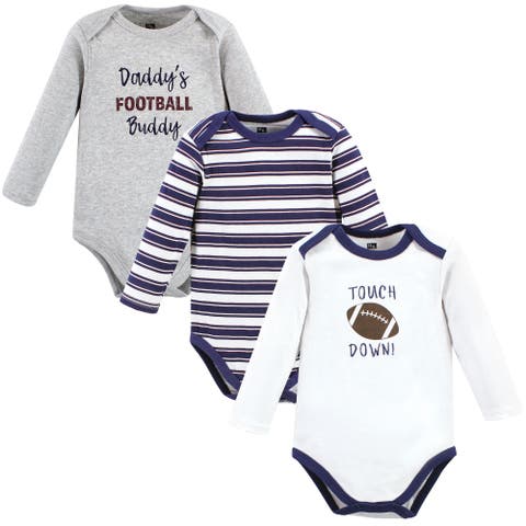 Cotton Long-Sleeve Bodysuit 3Pk (Baby)