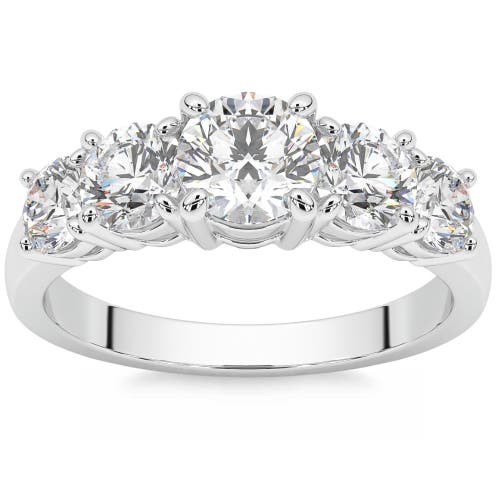 Bliss Diamond 2ct Round Cut Diamond Five Stone Wedding Ring Anniversary Gold Band Lab Grown