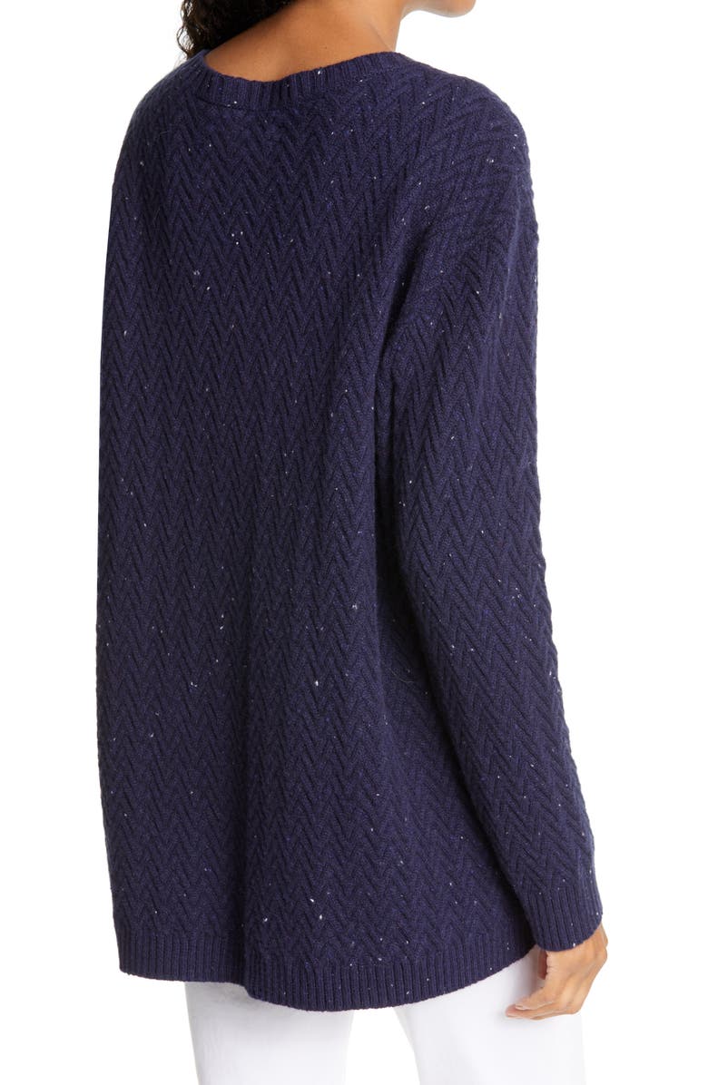 Nordstrom Signature Chevron Knit Cashmere Sweater, Alternate, color,